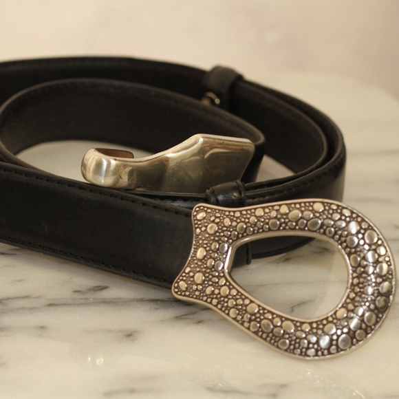 Leather Black Belt (Adjustable Straps)